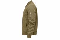 Blouson bomber décontracté kaki pour homme, coupe-vent léger avec fermeture éclair, col montant et poche latérale utilitaire