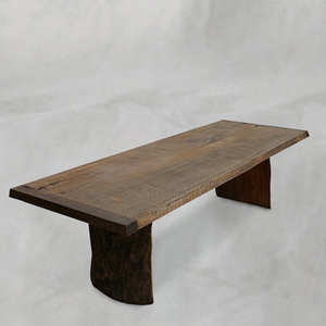 Mesa de Comedor Rústica Kawa Tallow Timber, Muebles de Cocina de Madera Maciza Estilo Farmhouse, Mesa de Madera Reciclada con Acabado Natural - Product Image 3