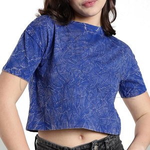 เสื้อกล้ามลำลองสำหรับออกกำลังกายฤดูร้อนใหม่ ผ้าคอตตอนย้อมสีเอซิด ทรงครอปสำหรับผู้หญิง - Product Image 3