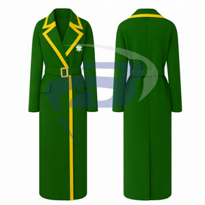 Abrigo de Lana Estilo Nuevo de la Hermandad Chi Eta Phi CEPhi, Abrigo Largo con Cinturón de Alta Calidad para Mujer, Abrigo de Lana Maxi Varsity con Logotipo Personalizado - Product Image 3