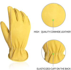 New Arrivals High Quality Cowhide Leather Anti-Cut Driver Working <b>Gloves</b> Custom Soft Hand Protection Safety Driving <b>Gloves</b> - Product Image 2