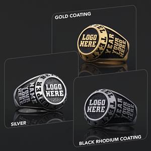 Bague d'École BOJ 026 Personnalisée en Argent et Diamant, Bague de Diplôme Universitaire Unisexe, Cadeau pour Fêtes et Occasions Spéciales, Prix Bas - Product Image 5