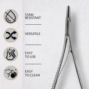Pince à ligature élastique Mathieu 5,5 pouces, porte-aiguille, séparateur de ligature, instrument orthodontique élastomère - Product Image 2