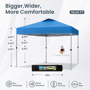 Portable Durable Four-Season One-Bedroom Pop-Up <b>Canopy</b> <b>Tent</b> Wheeled Bag Oxford 6-8 Person Outdoor Camping Garden Parties - Product Image 3