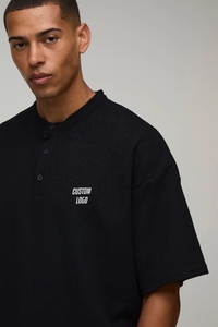 T-shirts pour hommes personnalisés avec logo, de haute qualité, 235 GSM, poids lourd, 100% coton, épaules tombantes, coupe ample, style boxy, courts - Product Image 3