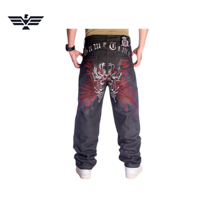 Pantalon cargo en jean délavé déchiré coupe droite ample pour homme, style streetwear, taille mi-haute, décontracté, respirant, 100% Hip Hop - Product Image 2