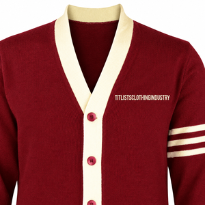 Ajoutez vos pulls personnalisés à col en V pour les logos des sororités/fraternités/écoles/collèges/universités, cardigans tricotés unisexes - Product Image 2