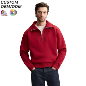 Sweat-shirt ras du cou pour homme, pull uni brodé, style minimaliste décontracté, mode urbaine, logo personnalisé, OEM ODM, vente en gros - Product Image 4