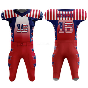 Nuevas Camisetas de Fútbol Americano Personalizadas de Talla Grande para Verano, Diseño de Bandera Estadounidense, Cortas, Transpirables, de Secado Rápido, 100% Poliéster, Uniforme de Equipo para Exteriores - Product Image 5