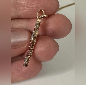 Collier Croix Rubis en Argent 925 Plaqué Or, Pendentif Foi Chrétienne, Bijoux Religieux, Bijoux Pierre de Naissance, Cadeaux Bapistam - Product Image 5