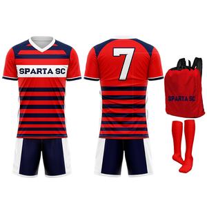 Ensembles de maillots de football imprimés numériquement, respirants, 100 % polyester, maillots d'entraînement courts pour hommes, vêtements de sport de football personnalisés pour équipe - Product Image 6