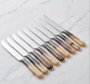 Juego de 10 Cuchillos para Queso con Hoja de Acero Inoxidable y Mango con Diseño de Cuerno, Cuchillos para Untar Mantequilla, Utensilios de Cocina - Product Image 5