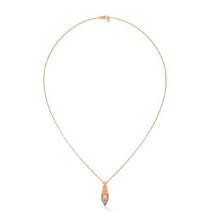 Collier pendentif en or rose avec diamant, serti d'une pierre solitaire de laboratoire, pour femme moderne, idéal comme cadeau - Product Image 3