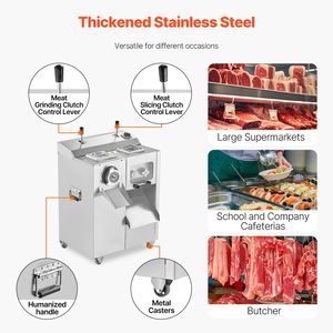Tritacarne Elettrico Automatico 14 Lbs/Min in Acciaio Inossidabile con Lama per Affettare e Insaccare, con Piastra di Macinazione per Insaccatrice - Product Image 6