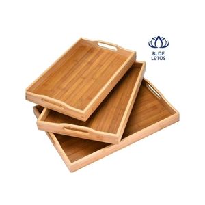 Bandeja de Servir de Bambú de Alta Demanda, Acabado Limpio, Material Premium, Adecuada para Servir Bebidas y Almacenamiento - Product Image 1