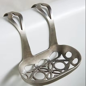 Porte-savon en métal de qualité supérieure avec revêtement en poudre pour accessoires de salle de bain, évier de cuisine et durabilité antirouille - Product Image 1