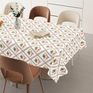 Nappe rectangulaire en coton 100 % imprimé motif canard pour table à manger, vente en gros, OEM ODM - Product Image 1
