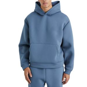 Sweat-shirt à capuche respirant en molleton 100 % coton épais pour homme, avec poche, manches longues et épaules tombantes – Vente en gros - Product Image 1
