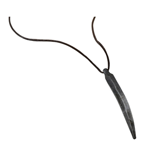 Collar de Metal Forjado de Alta Gama para Hombre, Colgante de la Suerte de Una Sola Palabra con Baño de Zinc Negro, Accesorios de Moda - Product Image 2