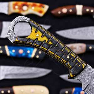 Lot de couteaux de chasse Damas mixtes avec étui – Livraison immédiate, stock disponible, vente en gros uniquement, option de sélection et d'assemblage de couteaux - Product Image 4