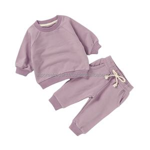 Custom Boys Printed Casual Toddler Unisex Organic Cotton French Terry Sweatshirt and Jogger Set 2 Piece Kids Outfit - Product Image 3