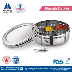 Organizador de Especias de Acero Inoxidable Pulido Tipo Espejo para Cocina, con Tapa y Recipientes Interiores, Ecológico, Seguro para Alimentos, Apto para Lavavajillas - Product Image 2