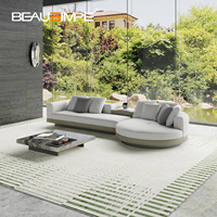 Housse de canapé ronde moderne et luxueuse en tissu italien Connery, nouveau design pour le salon