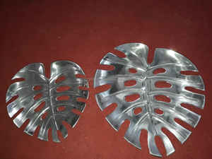 Plateau décoratif en métal aluminium personnalisé en gros plateau de table décoratif pour la maison plateau décoratif pour mariage et fête plateau fait main en or - Product Image 6