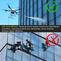 Dron Profesional de Alta Presión para Limpieza de Fachadas de Edificios JIUSI D15R, Dron para Limpieza de Paneles Solares y Vidrios de Torres