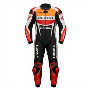 Traje de Motociclismo Unisex Zonda de Cuero Vacuno/Canguro Personalizado, Mono de Carreras de 1 Pieza con Protección de Nivel 2 CE - Product Image 1