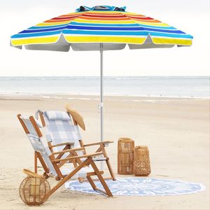 Ombrellone da Spiaggia da 6,5 Piedi con Borsa per il Trasporto, Leggero e Facile da Portare Senza Base Pesante - Product Image 1