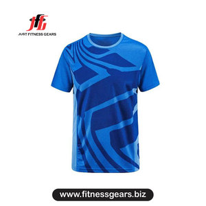 Men's Short Sleeve O-Neck <b>T</b>-<b>Shirt</b> Regular Fit Quick Dry Sporty Knitted <b>Polyester</b> Sublimation Print - Product Image 4
