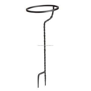 Soporte de bola de hierro recubierto de polvo negro del fabricante indio, adorno de jardín de Patio exterior de Metal para el estilo de vida del ambiente del hogar - Product Image 5