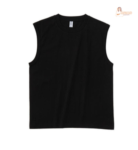 T-shirt décontracté sans manches pour homme, 100 % coton 120g, respirant, avec logo frontal, collection été - Product Image 5