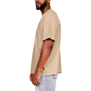 Camisetas de Hombre 100% Algodón, Tallas Grandes, Estilo Retro de Verano, 240gsm, Cuello Redondo, Tejido Sólido, Ecológico, Vintage, Unisex - Product Image 3