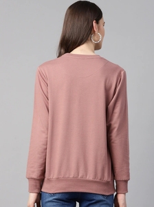 เสื้อสเวตเชิ้ตผู้หญิงสีชมพูปักลายหน้าแมว คอกลม แขนยาว สไตล์ลำลอง ผ้าถัก ระบายอากาศได้ดี เหมาะสำหรับใส่ในฤดูใบไม้ร่วง - Product Image 4