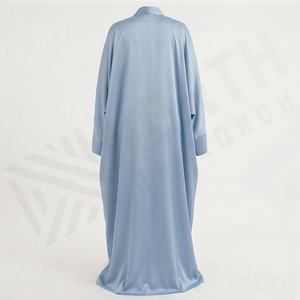 Abaya personnalisée en satin, mousseline et soie, vêtements islamiques, grandes couches de volants, nouveau design, vêtements modestes pour femmes - Product Image 2
