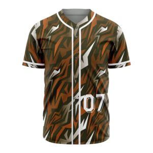 New Baseball Jersey Men's Sublimated Geometric Print Moisture Wicking 100% <b>Polyester</b> Short Sleeve Regular Fit Adult All Season - Product Image 4