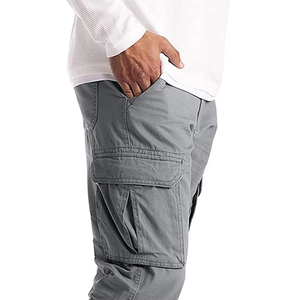 High Quality Denim Multi Pocket Rip Stop Mid-rise Washed Casual <b>Working</b> Cotton Cargo Pants Tactical Hiking Pants for Men - Product Image 2