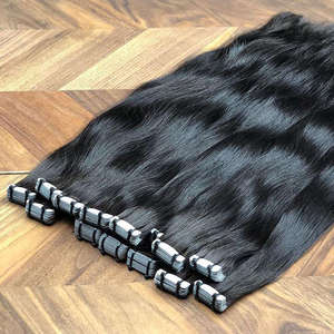 Extensions de cheveux humains Remy lisses de luxe, naturelles, douces et soyeuses pour femmes, pour la coiffure en salon et usage professionnel - Product Image 1