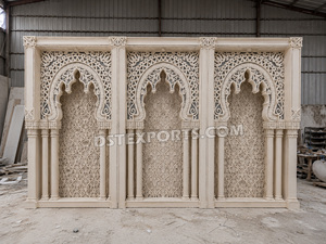 Décoration élégante de scène Walima en fibre pour mur arrière, fenêtre Rajwada et Jharokha pour la décoration de mariage - Product Image 2