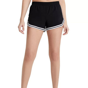 Shorts Deportivos de Verano para Mujer, de Poliéster/Nailon, para Gimnasio, Yoga, Correr, Transpirables, Corte Regular, Cintura Media, Lisos - Product Image 1