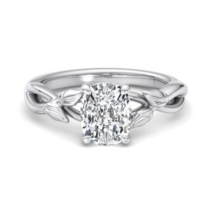 New Styling <b>Cushion</b> Moissanite Diamond High Grade Leaf Line Date Night Special Occasion Holiday Valentine Gift Women Ring - Product Image 3