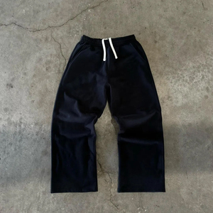 Ensemble de survêtement unisexe, veste à capuche zippée, pantalon à jambes larges, coupe ample, vêtements de sport décontractés, tenue deux pièces, vêtements d'hiver pour adultes - Product Image 3