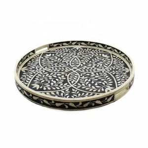 Bandeja Feng Shui de Lujo Hecha a Mano con Incrustaciones de Hueso Ecológicas, Diseño Decorativo Elegante, Calidad Premium para Servir en el Hogar y la Cocina - Product Image 2