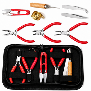 Kit de fournitures pour la fabrication de bijoux avec pinces, pincettes et coupe-fils pour projets d'artisanat DIY, ensemble d'outils en acier inoxydable - Product Image 1