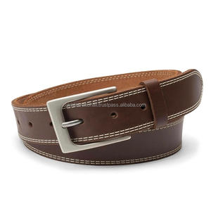 New Style Men's Fashion Leather Casual Belt with Alloy Pin Buckle Made in India for Spring and Summer for <b>Jeans</b> - Product Image 1