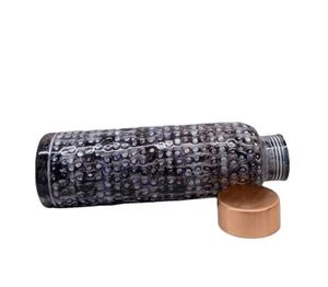Bouteille d'eau en cuivre faite à la main, texture bulle, gobelet à boire avec couvercle, à boire directement, grande capacité portable pour les repas en plein air - Product Image 1