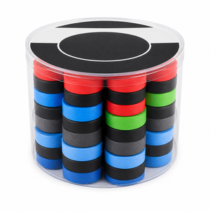Ensemble de bandes adhésives pour raquettes de badminton, en caoutchouc antidérapant, écologiques, légères, multicolores, pour la protection du manche de la raquette, entraînement - Product Image 3