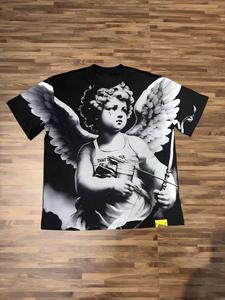 Luxury Streetwear Print Men's Oversized T-Shirt Silk <b>Screen</b> Printing Cotton/<b>Bamboo</b> Front Hip Hop Regular Fit Personalized - Product Image 4